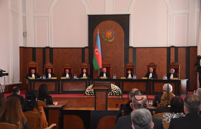 Состоялось заседание Пленума Конституционного суда Азербайджана в связи с президентскими выборами  Азербайджан Баку 13 февраля  2024
    
